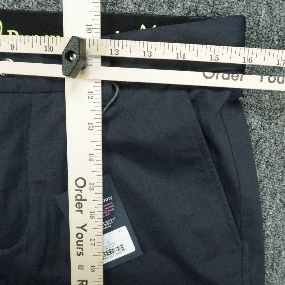 Psycho Bunny Pants Mens 30x32 Blue Chino Trouser Golf Stretch Zip Pocket Slim